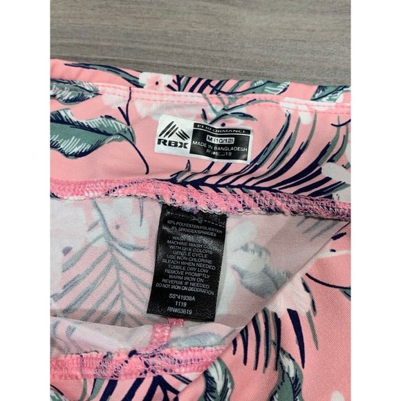 Reebok Girls Medium 10/12 Pink Tropical Shorts B5 - Picture 3 of 3